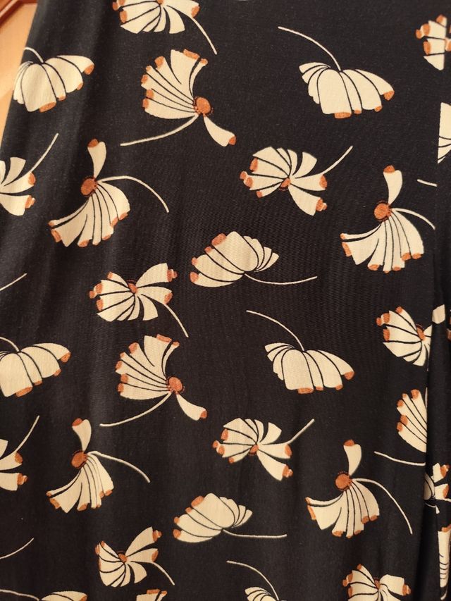 Palazzo estampado - Blanco y azul marino