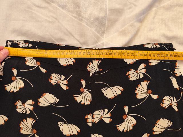 Palazzo estampado - Blanco y azul marino