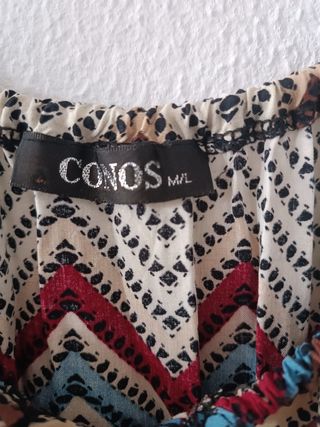 Vestido boho chic multicolor talla M