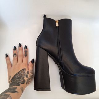 Tacones plataforma negros