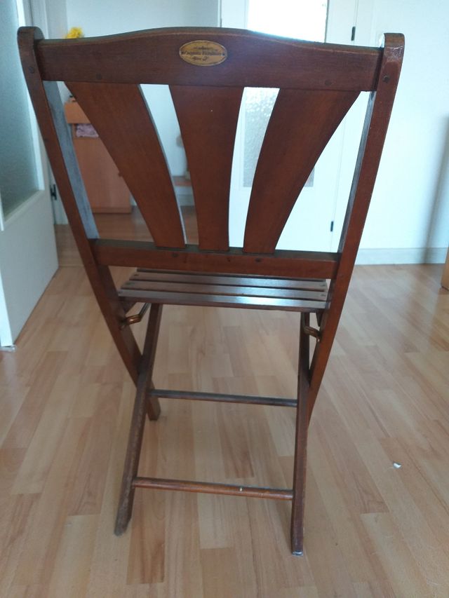 Silla plegable madera vintage