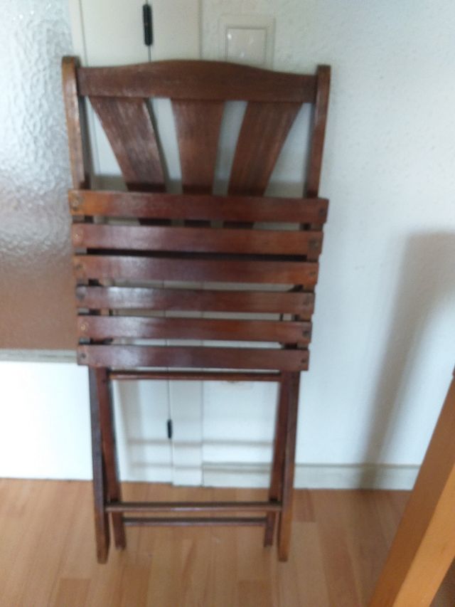 Silla plegable madera vintage