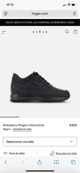Zapatos Hogan piel negra