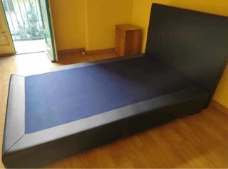Letto 1 piazza e mezzo in pelle blu