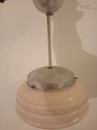 Lampadario anni '30 vetro opalino