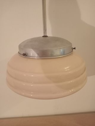 Lampadario anni '30 vetro opalino