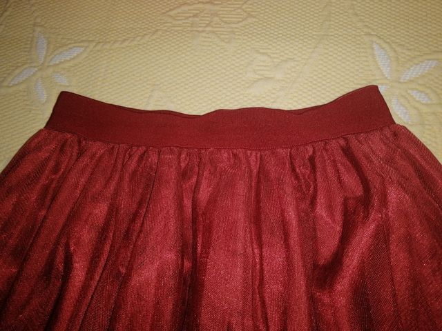 Falda tul burdeos - Talla única