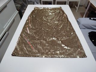 Falda lentejuelas dorada slowlove