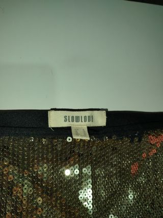 Falda lentejuelas dorada slowlove