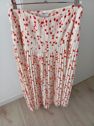 Falda plisada BIMBA Y LOLA - roja y blanca