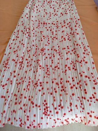 Falda plisada BIMBA Y LOLA - roja y blanca