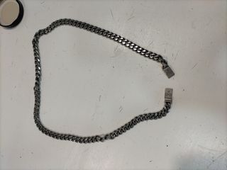 Collar plateado BOSS original- estilo cubano