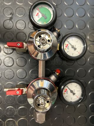Regulador doble CO2 para cerveza/acuario
