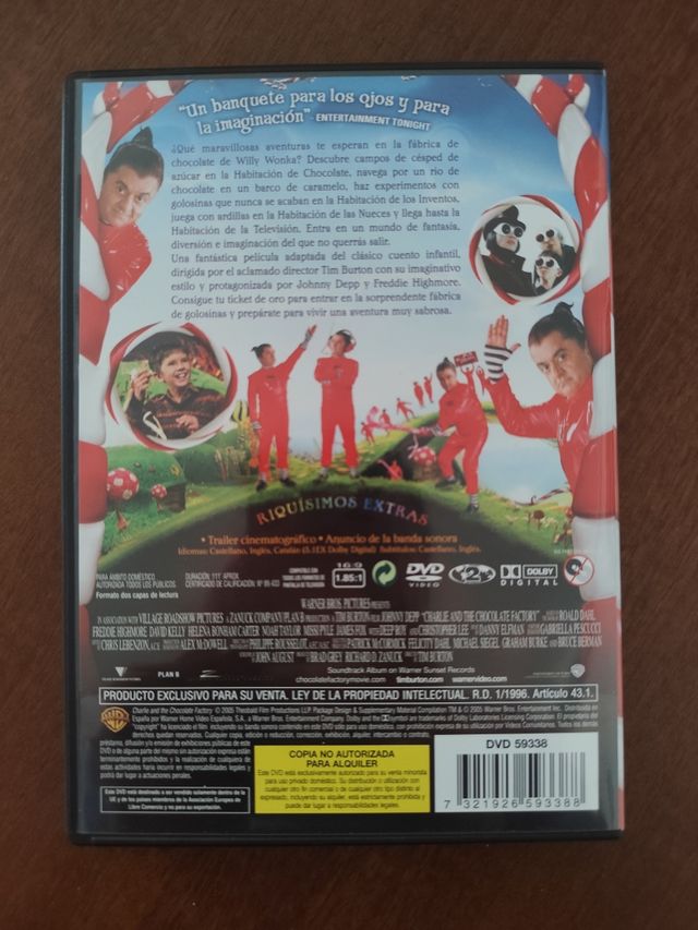 DVD Charlie y la fábrica de chocolate