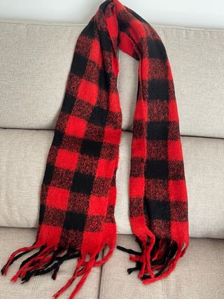 Bufanda cuadros rojo-negro