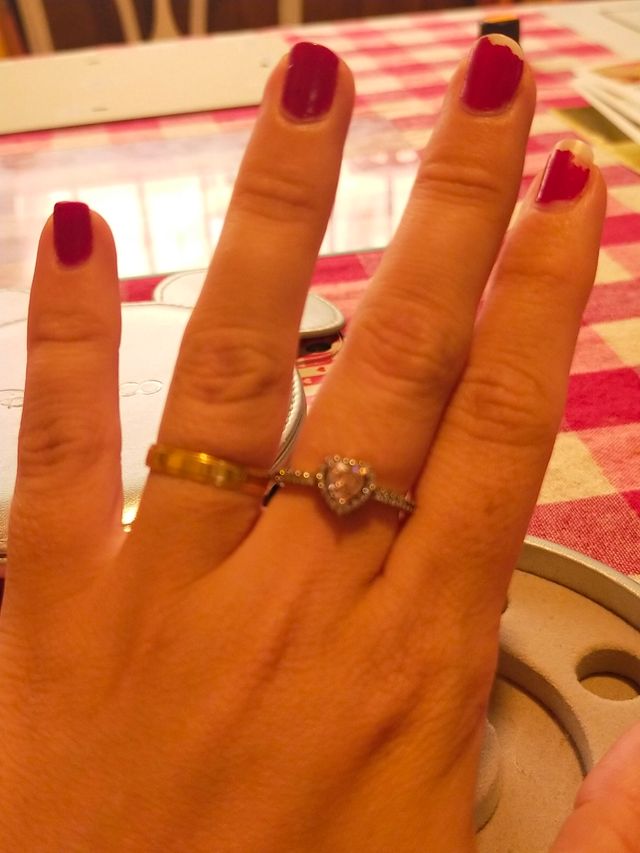 Anello a cuore in argento Pandora misura 54