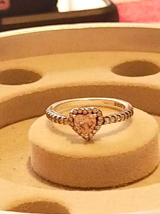 Anillo Pandora corazón plata talla 54