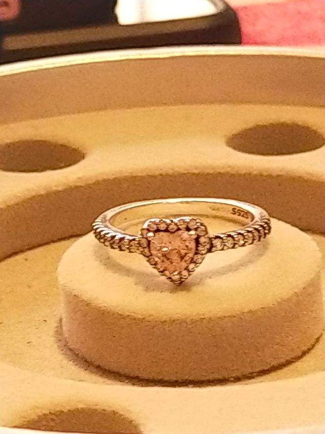 Anello a cuore in argento Pandora misura 54