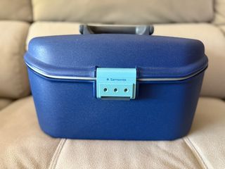 Neceser Samsonite azul rígido con codigo