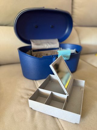 Neceser Samsonite azul rígido con codigo