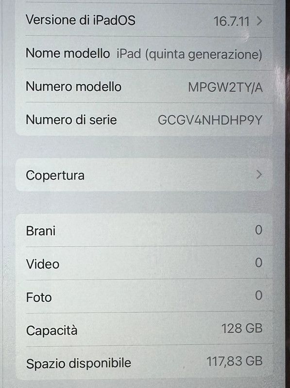 iPad 5a generazione oro usato