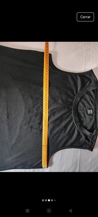 Conjunto top negro y falda vaquera S