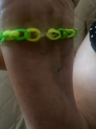 Pulsera neón verde y amarilla