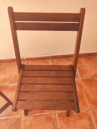 2 Sillas Plegables Madera Teca