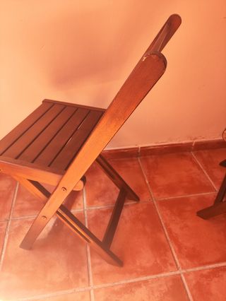 2 Sillas Plegables Madera Teca