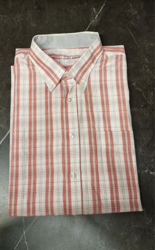 Camisa cuadros hombre - roja, blanca - XXL