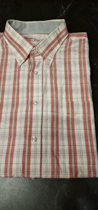Camisa cuadros hombre - roja, blanca - XXL