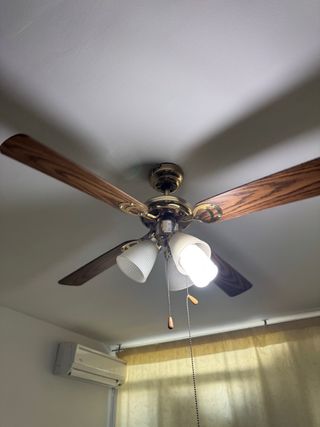 Ventilador techo madera 4 aspas