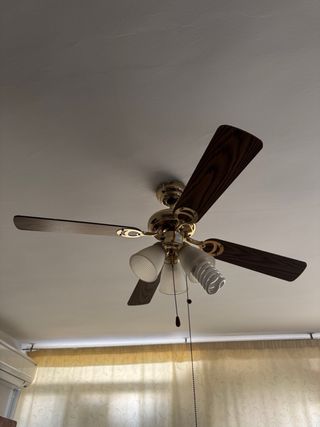 Ventilador techo madera 4 aspas