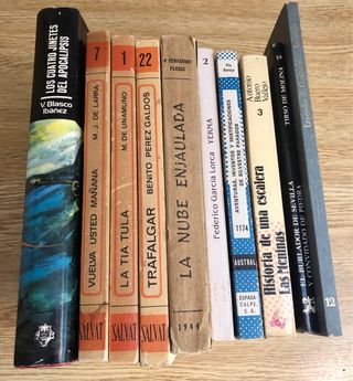 Lote 10 libros literatura española / 2 eur el lote
