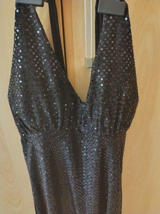 Abito sera paillettes nero