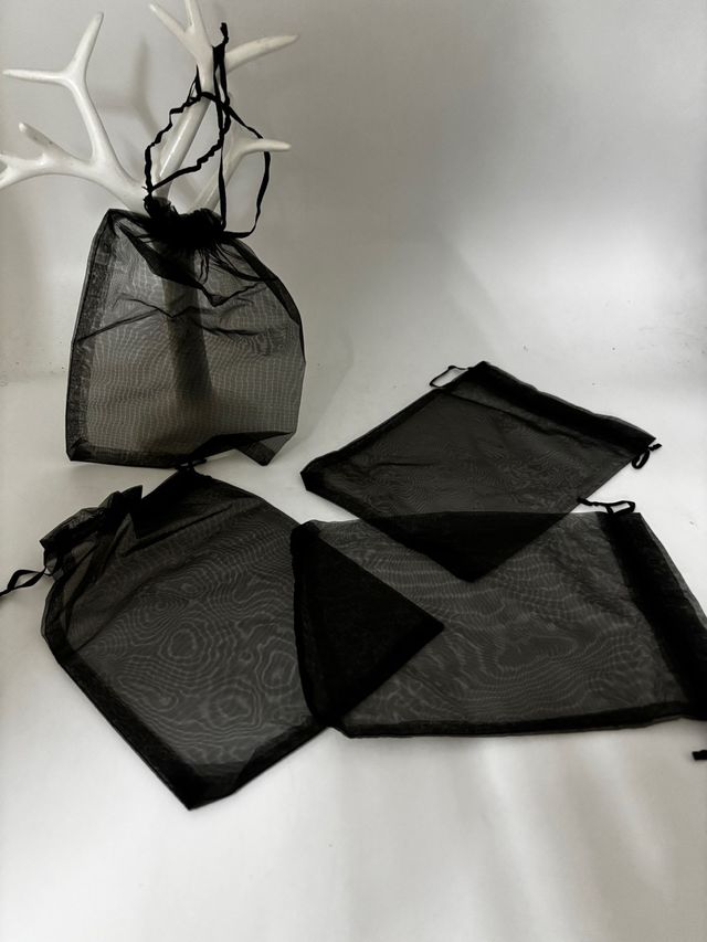 Bolsas raso negras 16x23cm - 100uds
