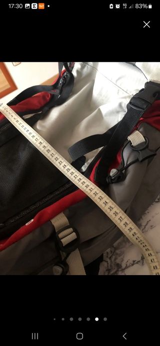 Mochila Quechua montaña gris-roja