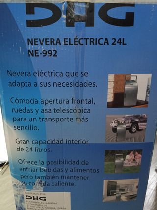 Nevera Eléctrica DHG NE-992 24L a 12V y 220V 240V