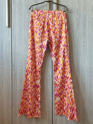 Pantaloni flare multicolor