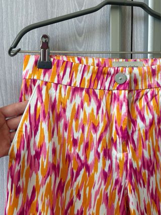 Pantaloni flare multicolor