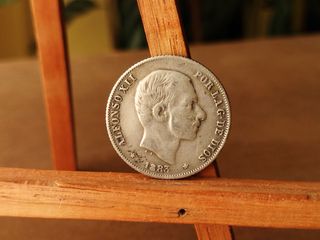 Moneda Plata 20 Centavos 1883 Alfonso XII Manila