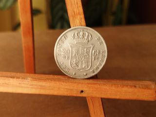Moneda Plata 20 Centavos 1883 Alfonso XII Manila