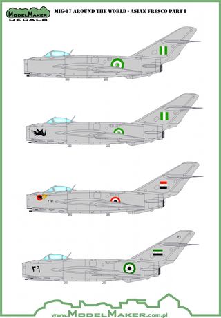 Calcas MiG-17 Siria Egipto Model Maker 1/144