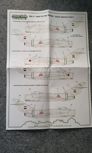 Calcas MiG-17 Siria Egipto Model Maker 1/144