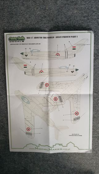 Calcas MiG-17 Siria Egipto Model Maker 1/144