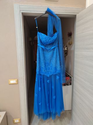 YADA COUTURE - abito cerimonia blu