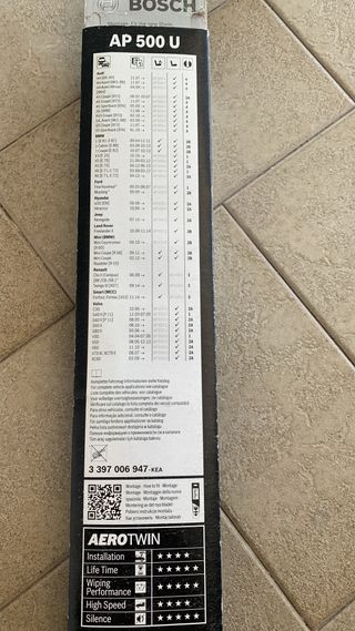 Bosch AeroTwin AP500U - Tergicristallo 500mm