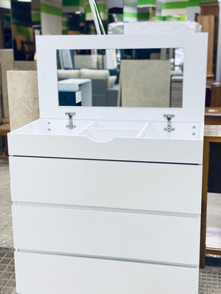 COMODA TOCADOR CON ESPEJO NUEVA COLOR BLANCO