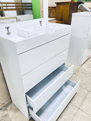 COMODA TOCADOR CON ESPEJO NUEVA COLOR BLANCO