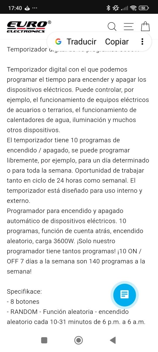 Temporizador digital Maclean Energy